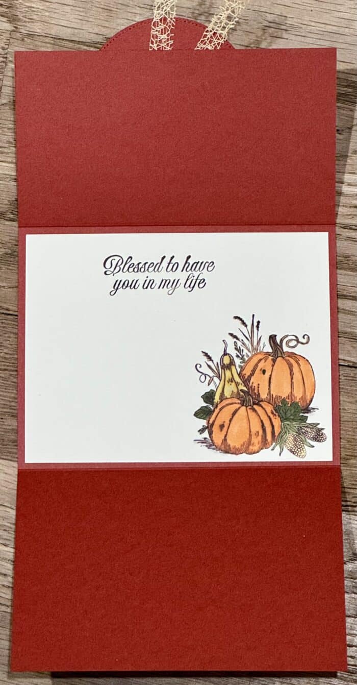 Amber Autumn Tri-Fold Card opened