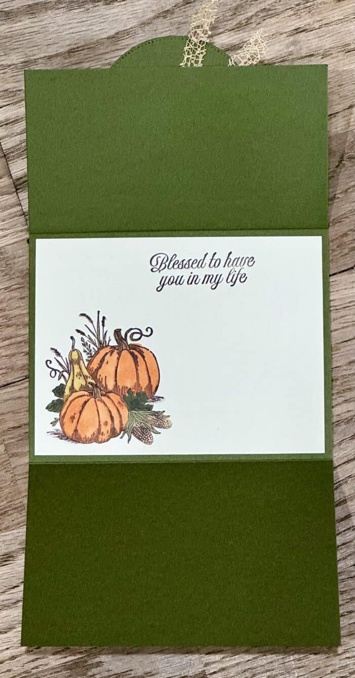 Amber Autumn Tri-Fold Card in Mossy Meadow