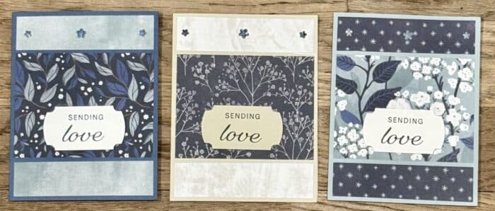 Peace On Earth and Peaceful Garden DSP – One Sheet Wonder using 3 different sheets of DSP